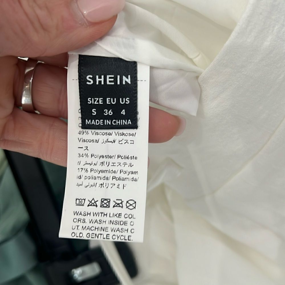 SHEIN Essence women’s relaxed fit casual wide leg pants w pockets& tie waist- S - Picture 13 of 14